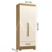 ROUPEIRO 2P. ABRIR 1G RODIAL SMART CINAMOMO/OFF WHITE 51GR2123
